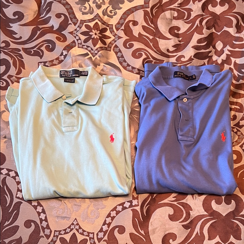 Polo Ralph Lauren Light Blue and Blue Polo Shirts